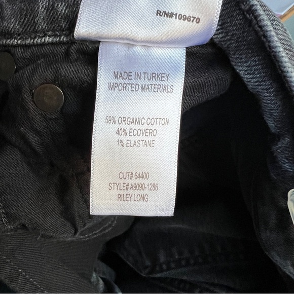 AGOLDE Riley Long Straight Jeans Black Size 26 - Picture 6 of 7